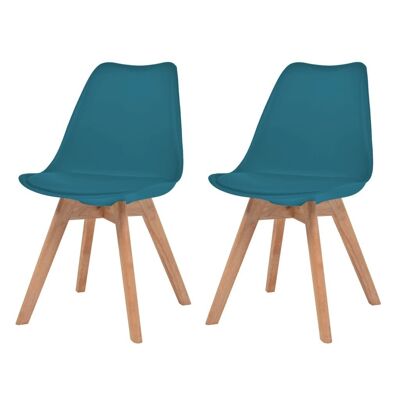 Homestoreking Chaises de salle à manger 2 pcs simili cuir turquoise 2