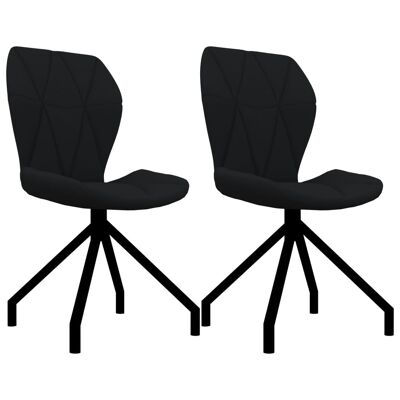 Homestoreking Dining room chairs 2 pcs artificial leather black 38