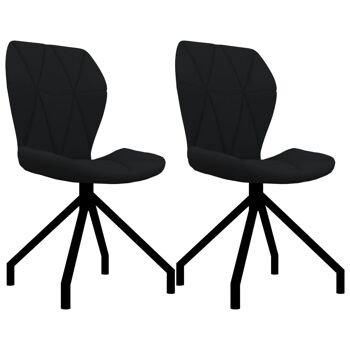 Homestoreking Chaises de salle à manger 2 pcs cuir artificiel noir 38