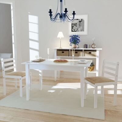 Homestoreking Dining room chairs 2 pcs solid rubberwood and velvet 2
