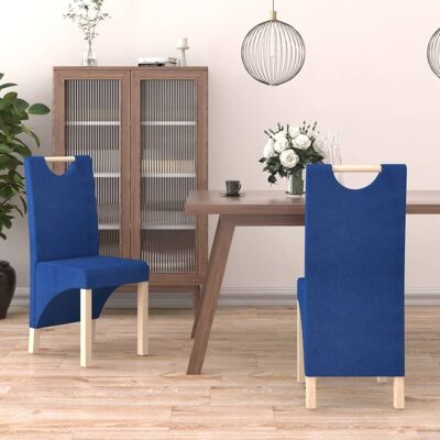 Homestoreking Dining room chairs 2 pcs fabric blue 9