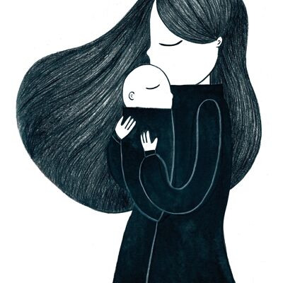 Babywearing Mama - A3 - Print