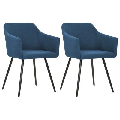 Homestoreking Dining room chairs 2 pcs fabric blue 18