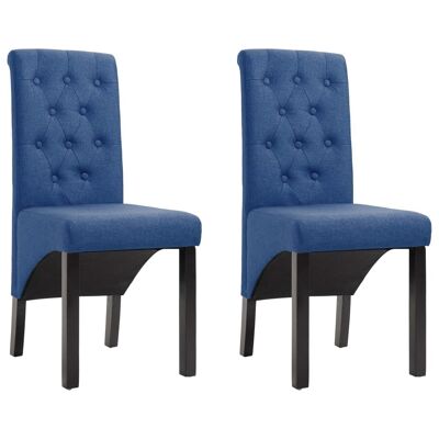 Homestoreking Dining room chairs 2 pcs fabric blue 27