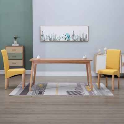 Homestoreking Sillas comedor 2 uds tela amarillo 18