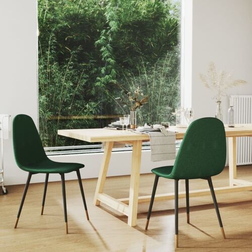 Homestoreking Eetkamerstoelen 2 st stof groen 3