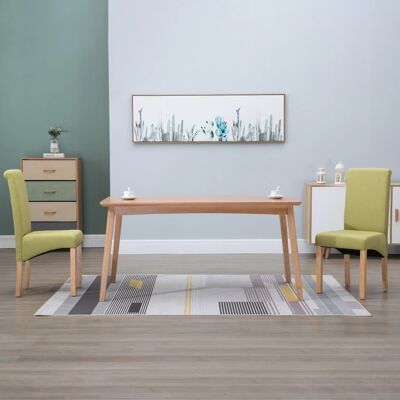 Homestoreking Sillas comedor 2 uds tela verde 27