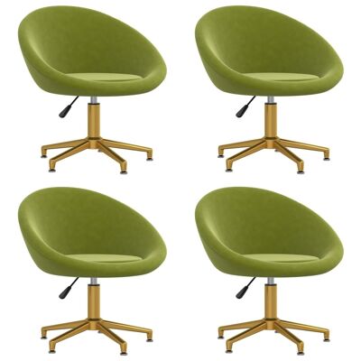 Homestoreking Dining room chairs 4 pcs velvet light green 2