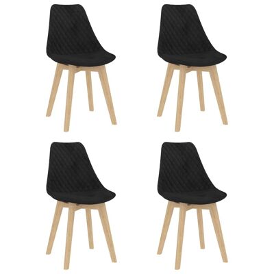 Homestoreking Sillas de comedor 4 uds terciopelo negro 16