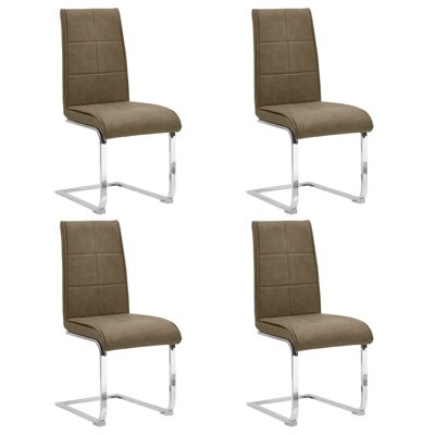 Homestoreking Dining room chairs 4 pcs artificial leather brown 22