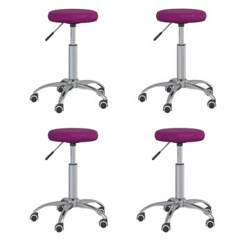 Homestoreking Chaises de salle à manger 4 pcs cuir artificiel violet 6