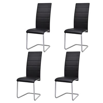 Homestoreking Dining room chairs 4 pcs artificial leather black 10