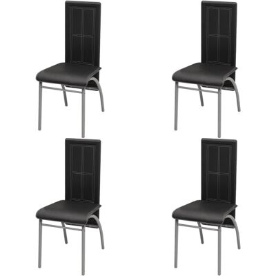 Homestoreking Dining room chairs 4 pcs artificial leather black 28