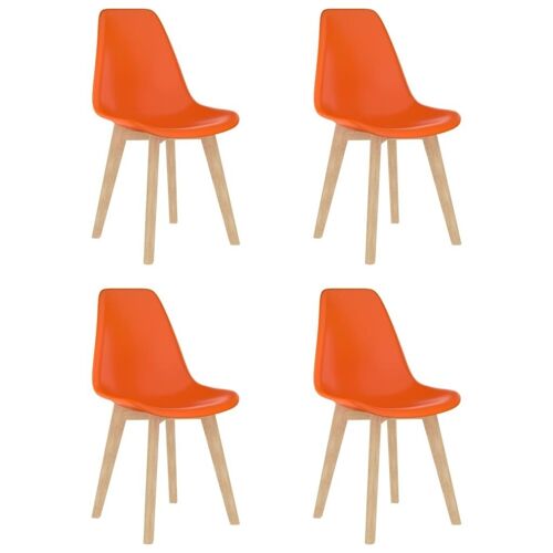 Homestoreking Eetkamerstoelen 4 st kunststof oranje 2