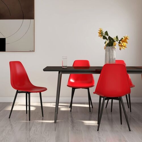 Homestoreking Eetkamerstoelen 4 st PP rood 2