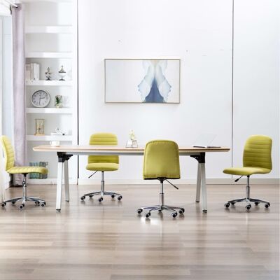 Homestoreking Dining room chairs 4 pcs fabric green 22