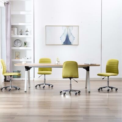 Homestoreking Sillas comedor 4 uds tela verde 22