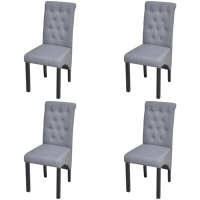 Homestoreking Chaises de salle à manger 4 pcs tissu gris clair 28