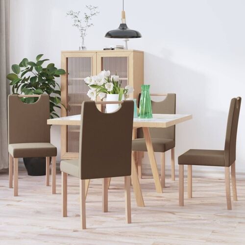 Homestoreking Eetkamerstoelen 4 st stof taupe 7