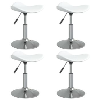 Homestoreking Chaises de salle à manger 4 pcs acier chromé cuir artificiel 2