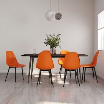 Homestoreking Chaises de salle à manger 6 pcs PP orange
