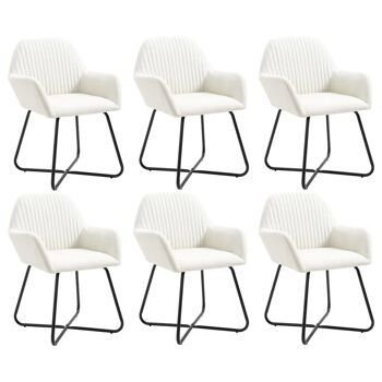 Homestoreking Chaises de salle à manger 6 pcs tissu crème 22