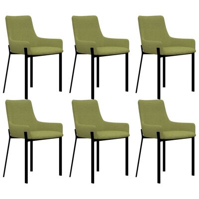 Homestoreking Dining room chairs 6 pcs fabric green 10