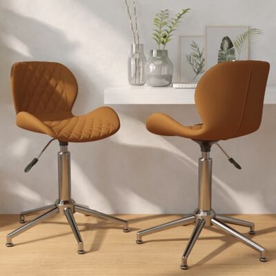 Homestoreking Sedie per sala da pranzo girevoli 2 pz velvet brown 9