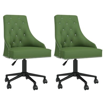 Homestoreking Sillas de comedor giratorias 2 uds terciopelo verde oscuro 40