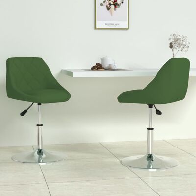 Homestoreking Dining room chairs rotatable 2 pcs velvet dark green 57