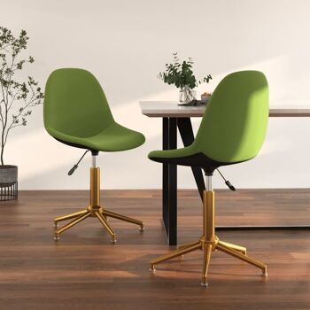 Homestoreking Chaises de salle à manger rotatives 2 pcs velours vert clair 26