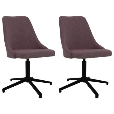 Homestoreking Eetkamerstoelen draaibaar 2 st stof bruin 16