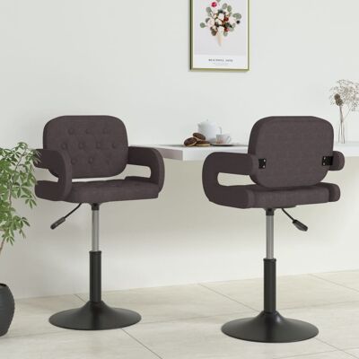 Homestoreking Eetkamerstoelen draaibaar 2 st stof taupe 32