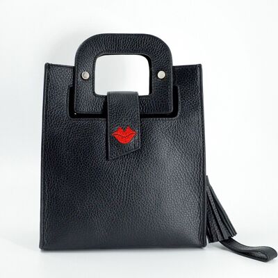 Black and red ARTIST handbag
