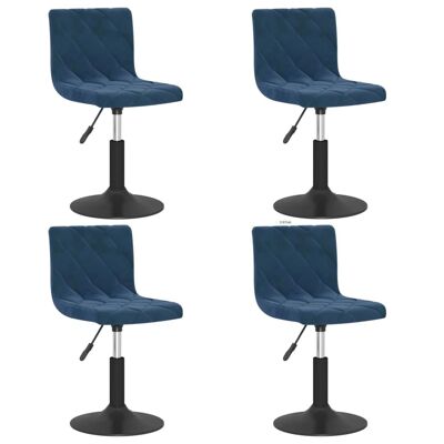 Homestoreking Eetkamerstoelen draaibaar 4 st fluweel blauw 6