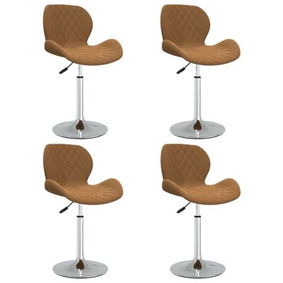 Homestoreking Sedie sala da pranzo girevoli 4 pz velvet brown 40