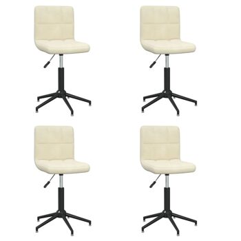 Homestoreking Chaises de salle à manger rotatives 4 pcs velours couleur crème 59