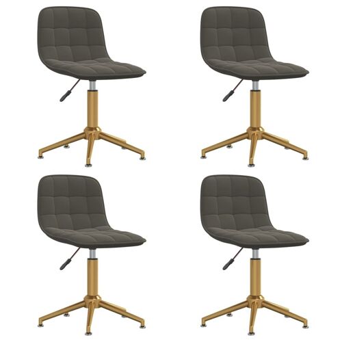 Homestoreking Eetkamerstoelen draaibaar 4 st fluweel donkergri 49