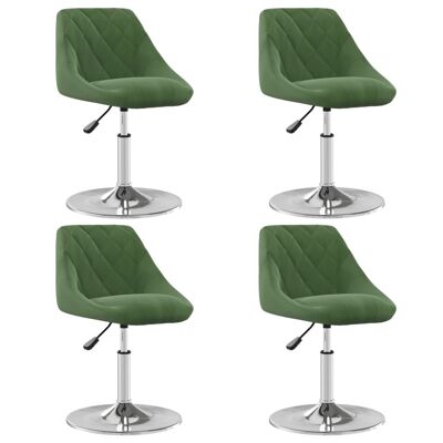 Homestoreking Sillas de comedor giratorias 4 uds terciopelo verde oscuro 54