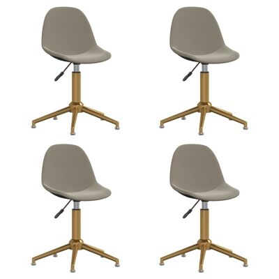 Homestoreking Chaises de salle à manger rotatives 4 pcs velours gris clair 16