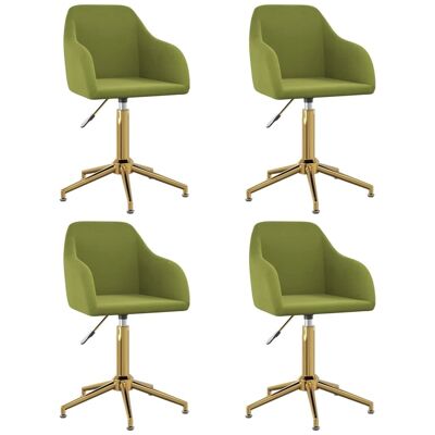 Homestoreking Sillas de comedor giratorias 4 uds terciopelo verde claro 38