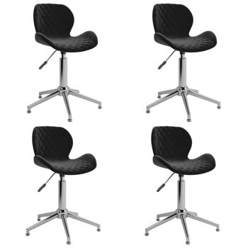 Homestoreking Chaises de salle à manger rotatives 4 pcs velours noir 41