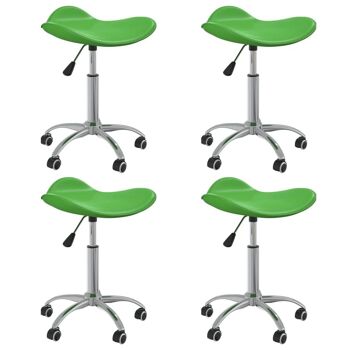 Homestoreking Chaises de salle à manger rotatives 4 pcs cuir artificiel vert 17