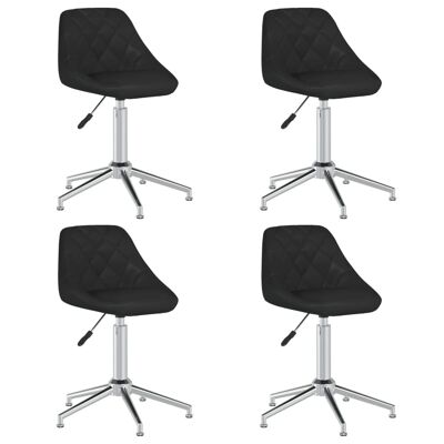 Homestoreking Dining room chairs rotatable 4 pcs artificial leather black 17