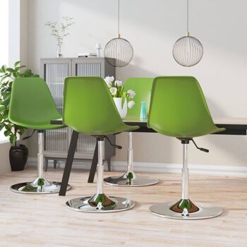 Homestoreking Chaises de salle à manger rotatives 4 pcs PP vert 2