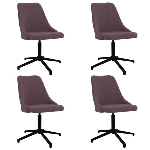 Homestoreking Eetkamerstoelen draaibaar 4 st stof bruin 21