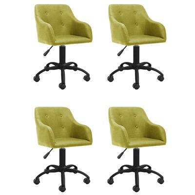 Homestoreking Sillas de comedor giratorias 4 uds tela verde 29