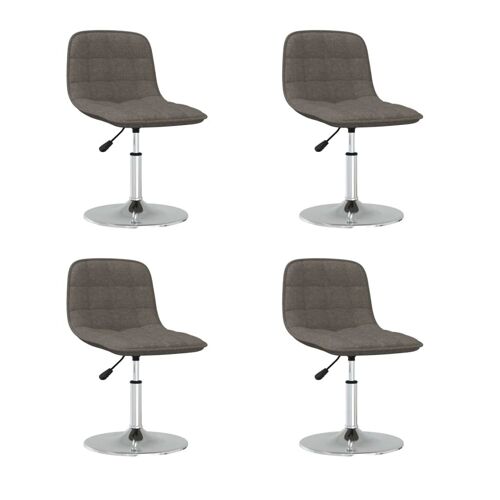 Homestoreking Eetkamerstoelen draaibaar 4 st stof taupe 8