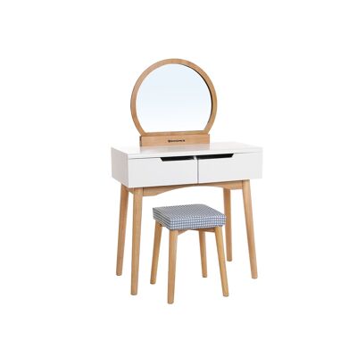 Simple dressing table white-natural