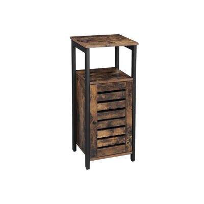 Industrial Style Bedside Table Louver Door